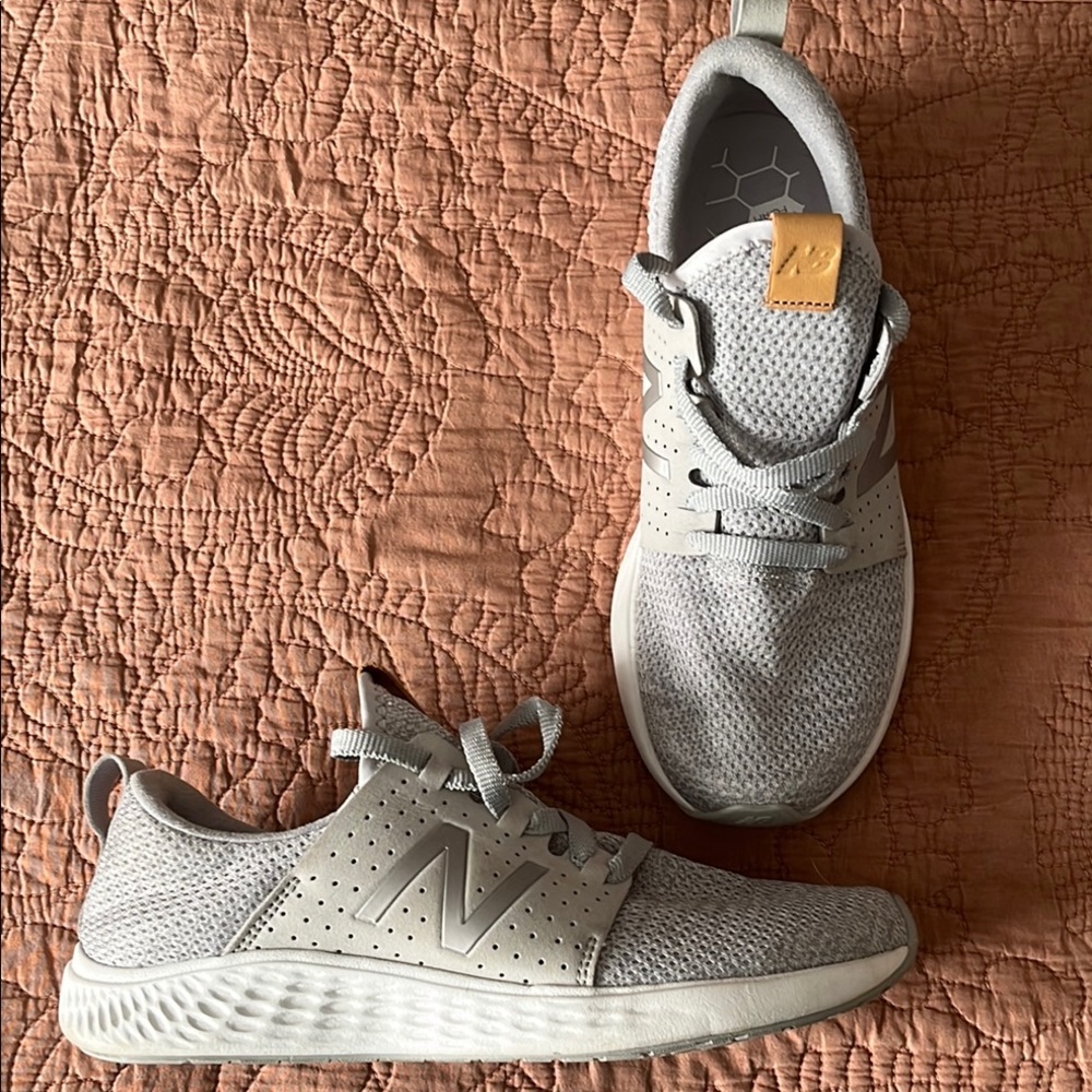 New Balance Light Gray Athletic Shoes